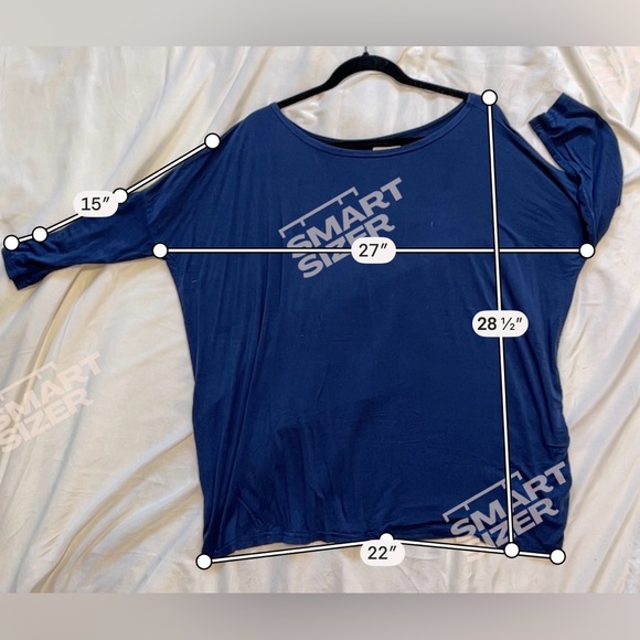 PIKO Oversized Tunic Top Navy Long Sleeve Bamboo Eco Sustainable Lagenlook Large - Picture 6 of 6